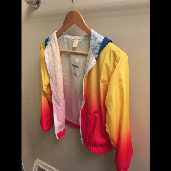 ✨🍍NWT Vibrant Multi coloured Girls Jacket by Forever 21. Size 12 - Picture 3 of 8
